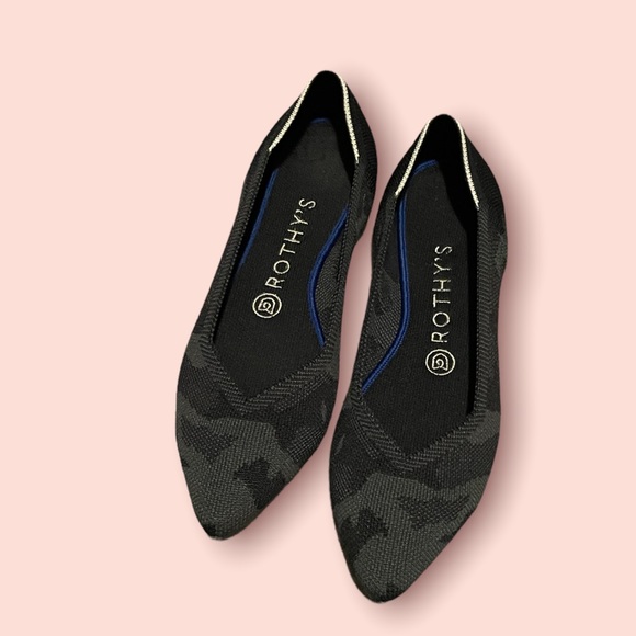 Rothy's Shoes - Rothys The Point Gray Camo Blue Halo